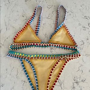 Kiini Woven Yellow Bikini